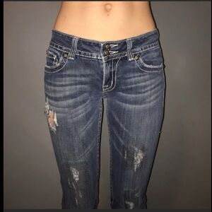 Women's Miss Me Distressed Blue Jeans